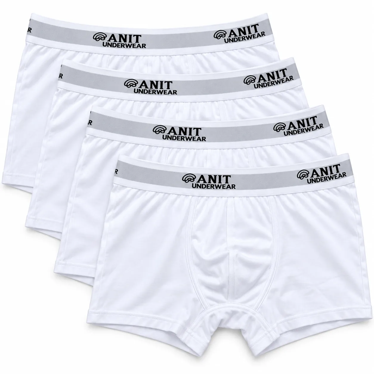 Boxer blanc, ceinture grise