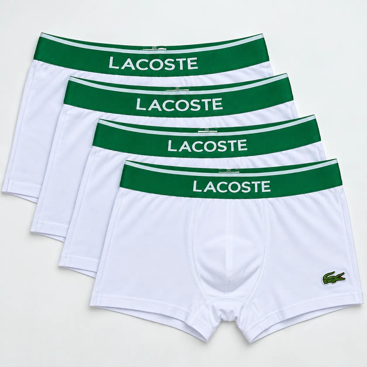 Boxer blanc, ceinture verte