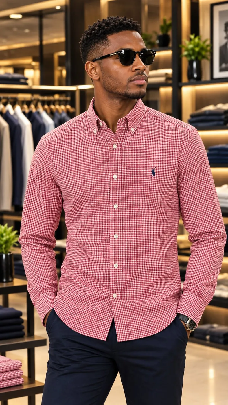Chemise vichy rouge