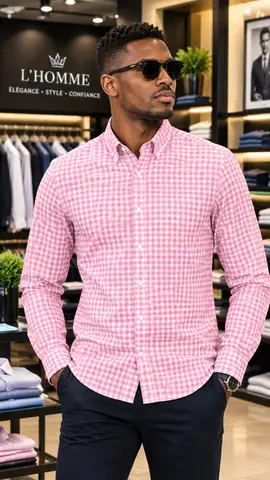 Chemise vichy rose